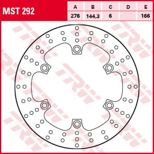 ТОРМОЗНОЙ ДИСК TRW (17103404) перёд FIX ROUND ROUND FIXED 276