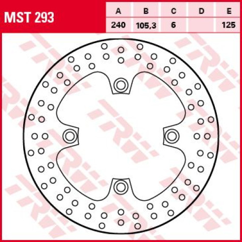 ТОРМОЗНОЙ ДИСК TRW (17103405) зад FIX ROUND ROUND FIXED 240