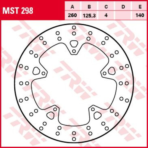 ТОРМОЗНОЙ ДИСК TRW (17103406) перёд зад FIX ROUND ROUND FIXED 260