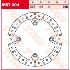 ТОРМОЗНОЙ ДИСК TRW (17110572) перёд MST204 ROUND FIXED 276