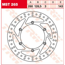 ТОРМОЗНОЙ ДИСК TRW (17110573) перёд MST265 ROUND FIXED 260