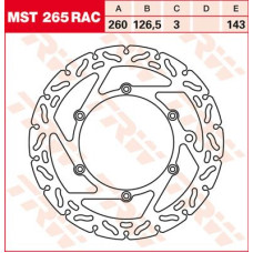 ТОРМОЗНОЙ ДИСК TRW (17110574) плавающий диск MST265RAC NON- RAC-DESIGN