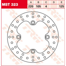 ТОРМОЗНОЙ ДИСК TRW (17110580) перёд зад MST323 ROUND FIXED 220