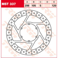 ТОРМОЗНОЙ ДИСК TRW (17110582) перёд MST337 ROUND FIXED 298