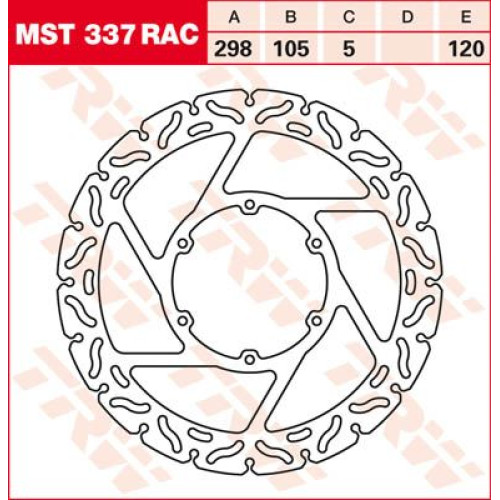 ТОРМОЗНОЙ ДИСК TRW (17110583) плавающий диск MST337RAC NON- RAC-DESIGN