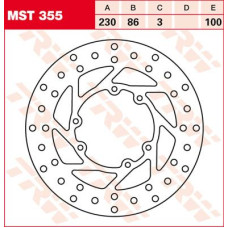 ТОРМОЗНОЙ ДИСК TRW (17110591) перёд MST355 ROUND FIXED 230
