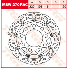 ТОРМОЗНОЙ ДИСК TRW (17110733) плавающий диск MSW270RAC RAC-DESIGN