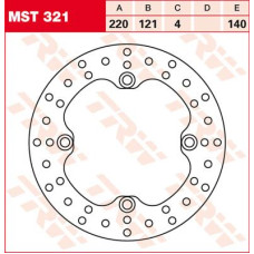 ТОРМОЗНОЙ ДИСК TRW (17110735) зад MST321 ROUND FIXED 220