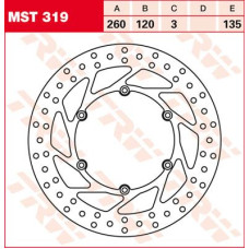 ТОРМОЗНОЙ ДИСК TRW (17110737) перёд MST319 ROUND FIXED 260