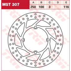 ТОРМОЗНОЙ ДИСК TRW (17110741) 250 перёд MST307 ROUND FIXED