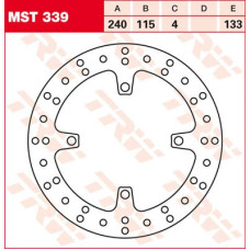 ТОРМОЗНОЙ ДИСК TRW (17110744) зад MST339 ROUND FIXED 240