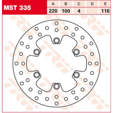 ТОРМОЗНОЙ ДИСК TRW (17110747) зад MST335 ROUND FIXED 220