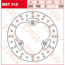 ТОРМОЗНОЙ ДИСК TRW (17110754) перёд MST318 ROUND FIXED 220