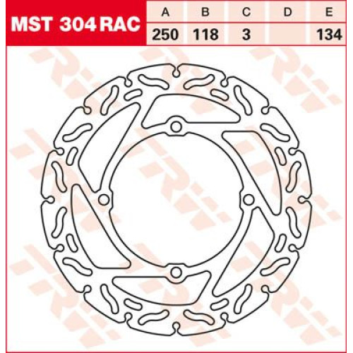 ТОРМОЗНОЙ ДИСК TRW (17110757) плавающий диск MST304RAC NON- RAC-DESIGN