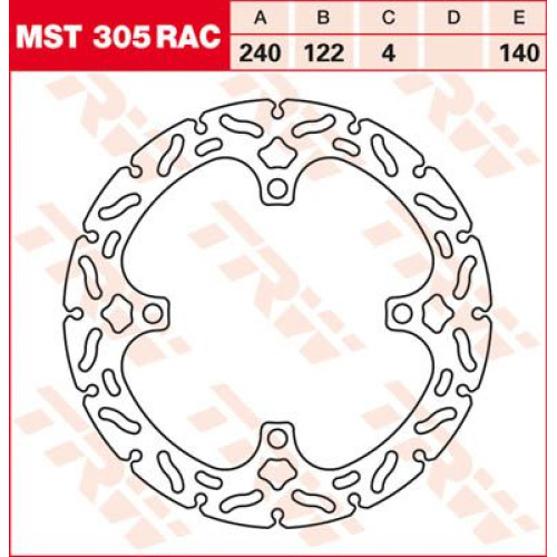 ТОРМОЗНОЙ ДИСК TRW (17110758) плавающий диск MST305RAC NON- RAC-DESIGN