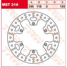 ТОРМОЗНОЙ ДИСК TRW (17110760) перёд MST316 ROUND FIXED 245