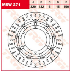ТОРМОЗНОЙ ДИСК TRW (17110763) плавающий диск перёд MSW271 ROUND 320