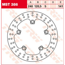 ТОРМОЗНОЙ ДИСК TRW (17110821) зад MST386 ROUND FIXED 240