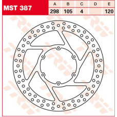 ТОРМОЗНОЙ ДИСК TRW (17110822) перёд MST387 ROUND FIXED 298