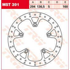 ТОРМОЗНОЙ ДИСК TRW (17110823) зад MST391 ROUND FIXED 294