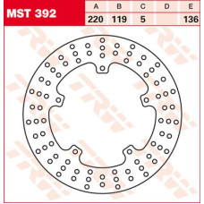 ТОРМОЗНОЙ ДИСК TRW (17110824) зад MST392 ROUND FIXED 220