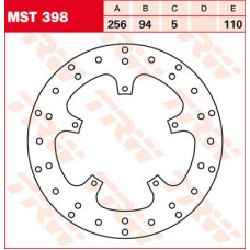ТОРМОЗНОЙ ДИСК TRW (17110825) зад MST398 ROUND FIXED 256
