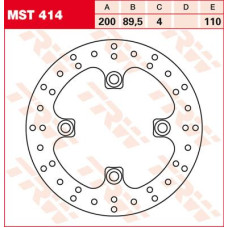 ТОРМОЗНОЙ ДИСК TRW (17110827) перёд MST414 ROUND FIXED 200