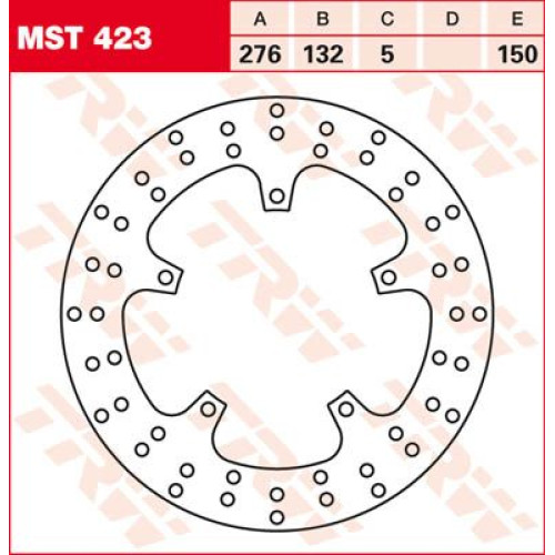 ТОРМОЗНОЙ ДИСК TRW (17110831) перёд зад MST423 ROUND FIXED 267