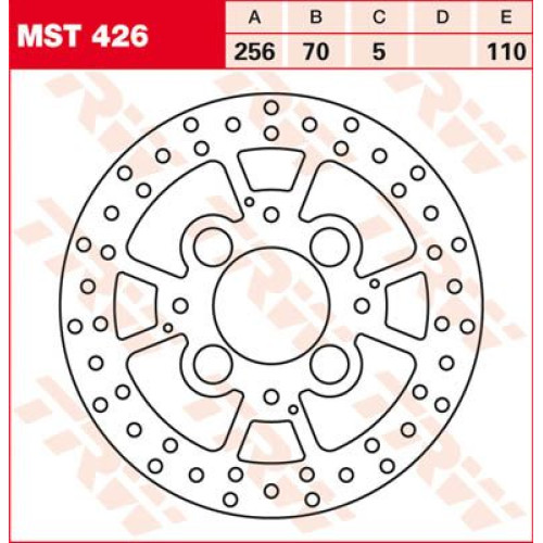 ТОРМОЗНОЙ ДИСК TRW (17110833) зад MST426 ROUND FIXED 256