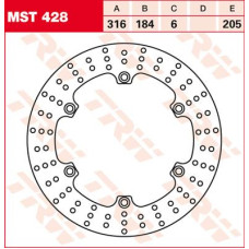 ТОРМОЗНОЙ ДИСК TRW (17110834) зад MST428 ROUND FIXED 316
