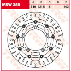 ТОРМОЗНОЙ ДИСК TRW (17110839) плавающий диск FL MSW259 -DESIGN
