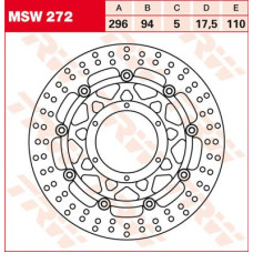 ТОРМОЗНОЙ ДИСК TRW (17110840) плавающий диск FL MSW272 -DESIGN