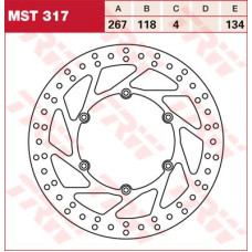 ТОРМОЗНОЙ ДИСК TRW (17111030) перёд FIX ROUND L/R ROUND FIXED 267