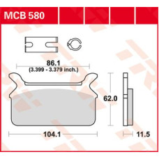 ТОРМОЗНЫЕ КОЛОДКИ TRW (17200155) MCB580 ALLROUND ORGANIC