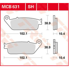 ТОРМОЗНЫЕ КОЛОДКИ TRW (17200162) MCB631 ALLROUND ORGANIC