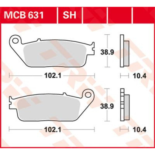 ТОРМОЗНЫЕ КОЛОДКИ TRW (17200162) MCB631 ALLROUND ORGANIC