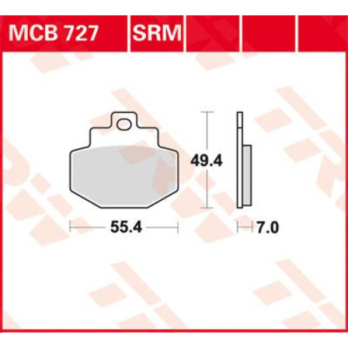 ТОРМОЗНЫЕ КОЛОДКИ TRW (17200172) MCB727 ALLROUND ORGANIC