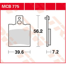 ТОРМОЗНЫЕ КОЛОДКИ TRW (17200179) MCB775 ALLROUND ORGANIC