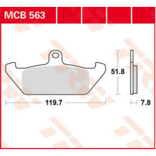 ТОРМОЗНЫЕ КОЛОДКИ TRW (17200185) MCB563 ALLROUND ORGANIC