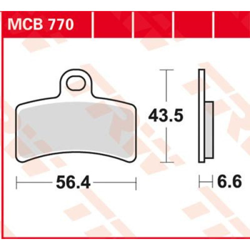 ТОРМОЗНЫЕ КОЛОДКИ TRW (17200186) MCB770 ALLROUND ORGANIC