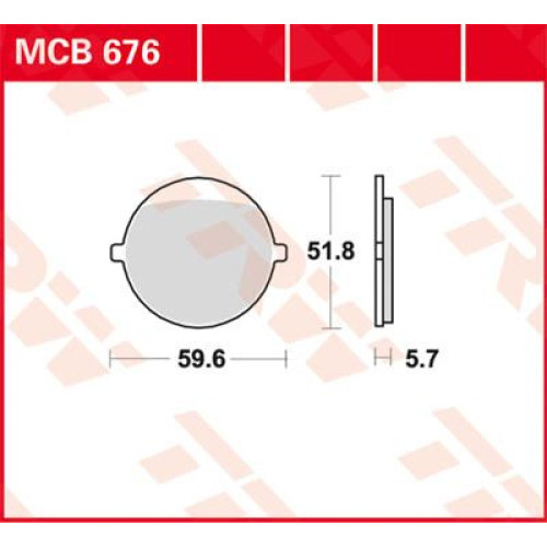 ТОРМОЗНЫЕ КОЛОДКИ TRW (17200188) MCB676 ALLROUND ORGANIC