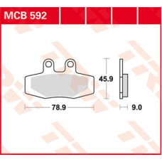 ТОРМОЗНЫЕ КОЛОДКИ TRW (17200189) MCB592 ALLROUND ORGANIC