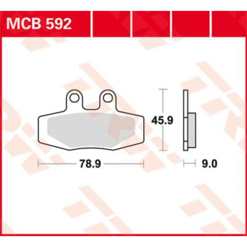 ТОРМОЗНЫЕ КОЛОДКИ TRW (17200189) MCB592 ALLROUND ORGANIC