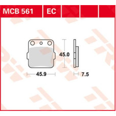 ТОРМОЗНЫЕ КОЛОДКИ TRW (17200190) MCB561 ALLROUND ORGANIC