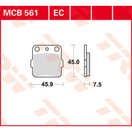 ТОРМОЗНЫЕ КОЛОДКИ TRW (17200190) MCB561 ALLROUND ORGANIC