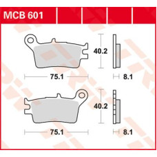 ТОРМОЗНЫЕ КОЛОДКИ TRW (17200193) MCB601 ALLROUND ORGANIC