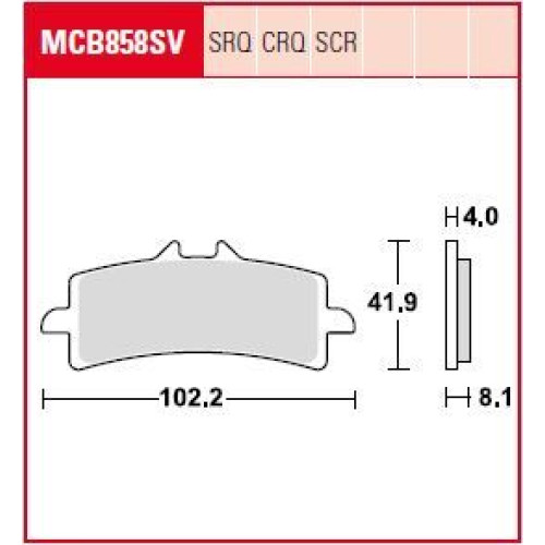 ТОРМОЗНЫЕ КОЛОДКИ TRW (17200377) карбон RACE CRQ HYPER- RACING