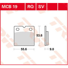 ТОРМОЗНЫЕ КОЛОДКИ TRW (17211011) MCB19RQ RQ ORGANIC SPORT