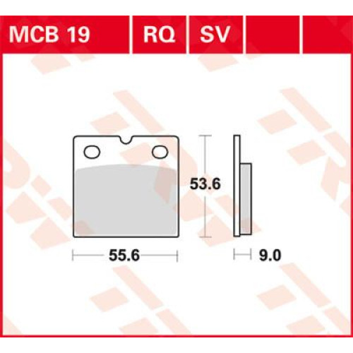 ТОРМОЗНЫЕ КОЛОДКИ TRW (17211011) MCB19RQ RQ ORGANIC SPORT