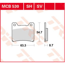 ТОРМОЗНЫЕ КОЛОДКИ TRW (17211020) SV дорожное MCB530SV SINTER PERFORMANCE
